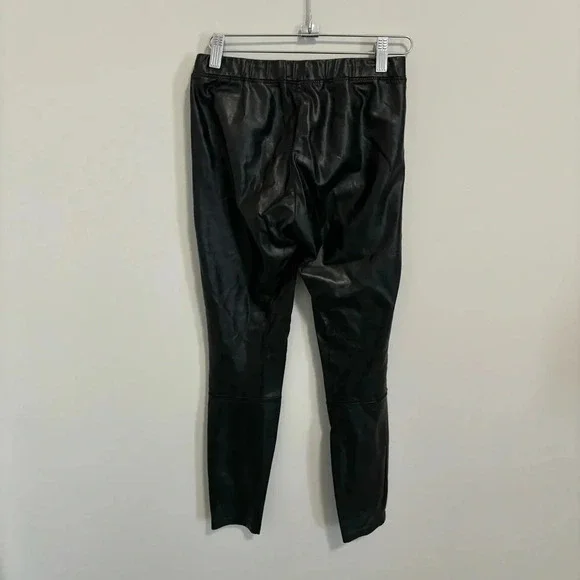 Aritzia Wilfred Free Rebelle Black Vegan Faux Leather  Pants Leggings XS - Picture 8 of 14